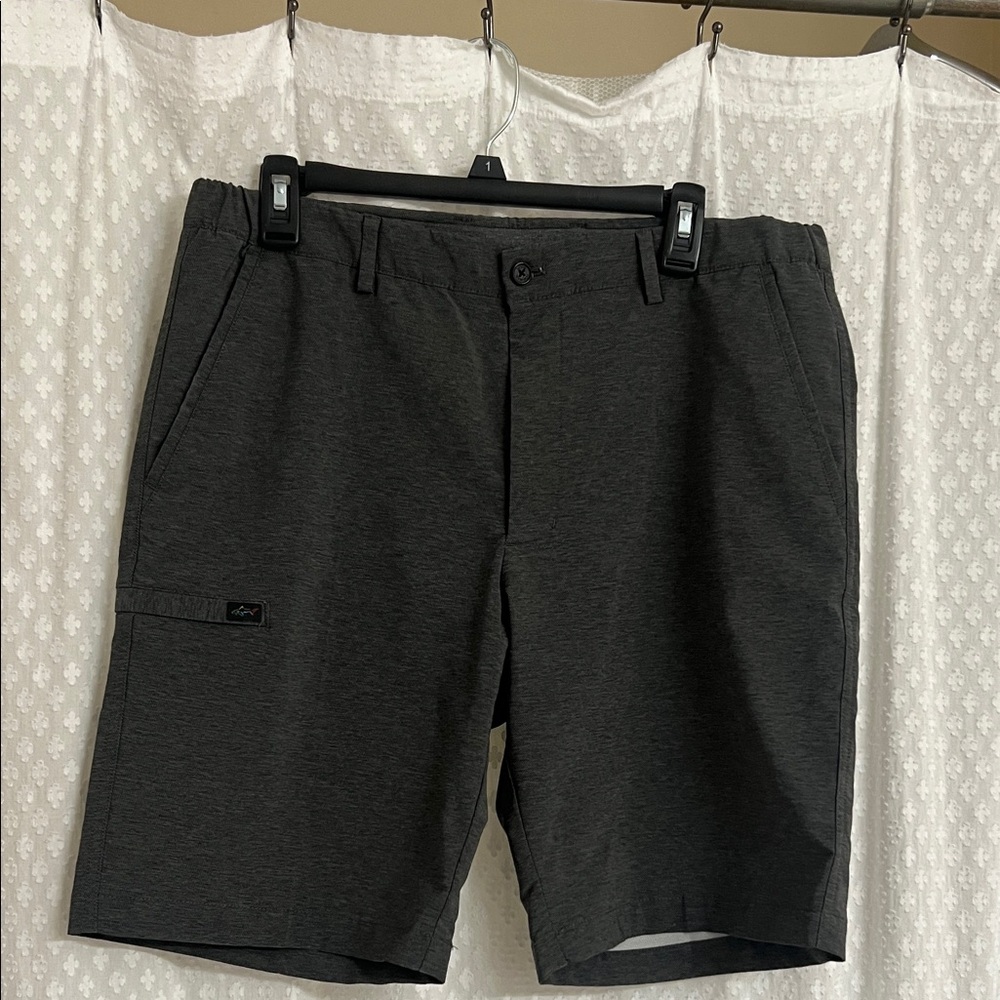 Greg Norman Collection Charcoal Flat Front Shorts